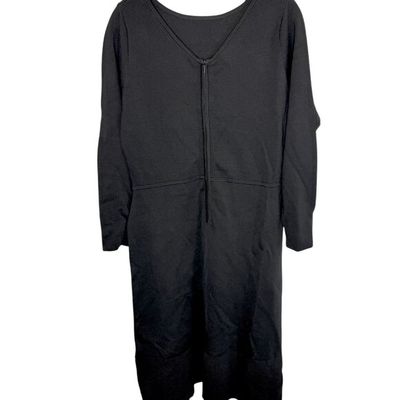 HOBBS Black Rebecca Knit Midi Dress NWT - Size 12 - Picture 3 of 8